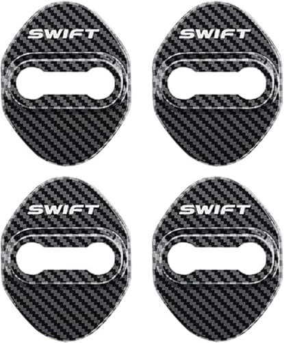 Auto Zubehör Für Suzuki Swift, Auto Styling Zubehör Carbon Faser Türschloss Abdeckung Trim Rost Schutzhülle von JAMCHE