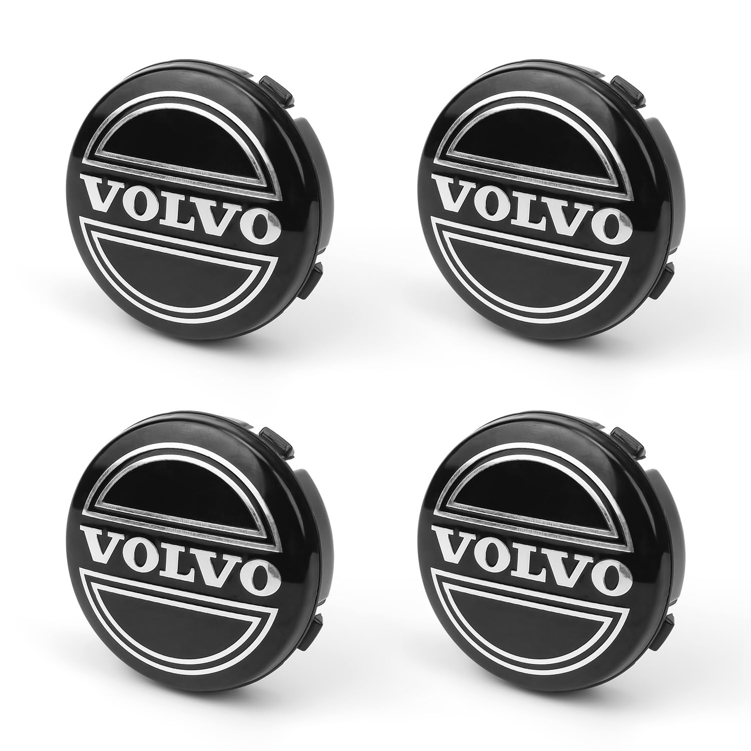 4 Stück Nabendeckel Radkappen 64mm, JANDH Volvo Nabendeckel, ABS Auto-Nabenkappen mit Logo, Nabenkappen Felgendeckel Radnabendeckel Geeignet für Volvo-Modelle von JANDH