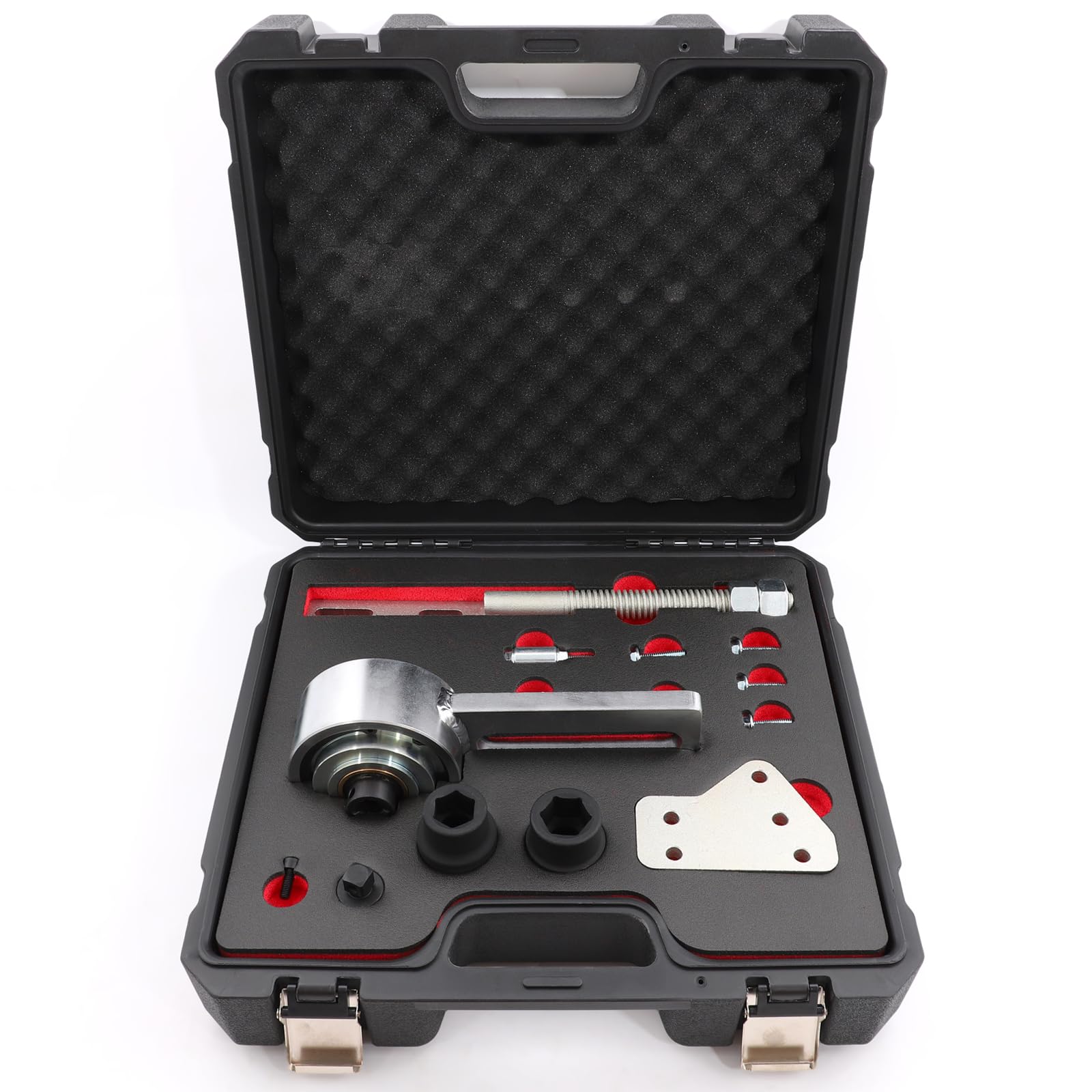 14-tlg Drehmomentvervielfältiger Set Kompatibel mit Ford 1.0 2.0 EcoBoost Duratec-Motoren, Drehmomentverstärker 1:5, Werkzeug zum Ausbau der Kurbelwellen-Riemenscheibe 303-1611 303-1611-01 303-1611-02 14-tlg Drehmomentvervielfältiger Set Kompatibel mit Ford 1.0 2.0 EcoBoost Duratec-Motoren, Drehmomentverstärker 1:5, Werkzeug zum Ausbau der Kurbelwellen-Riemenscheibe 303-1611 303-1611-01 303-1611-02 von JAOGAUS