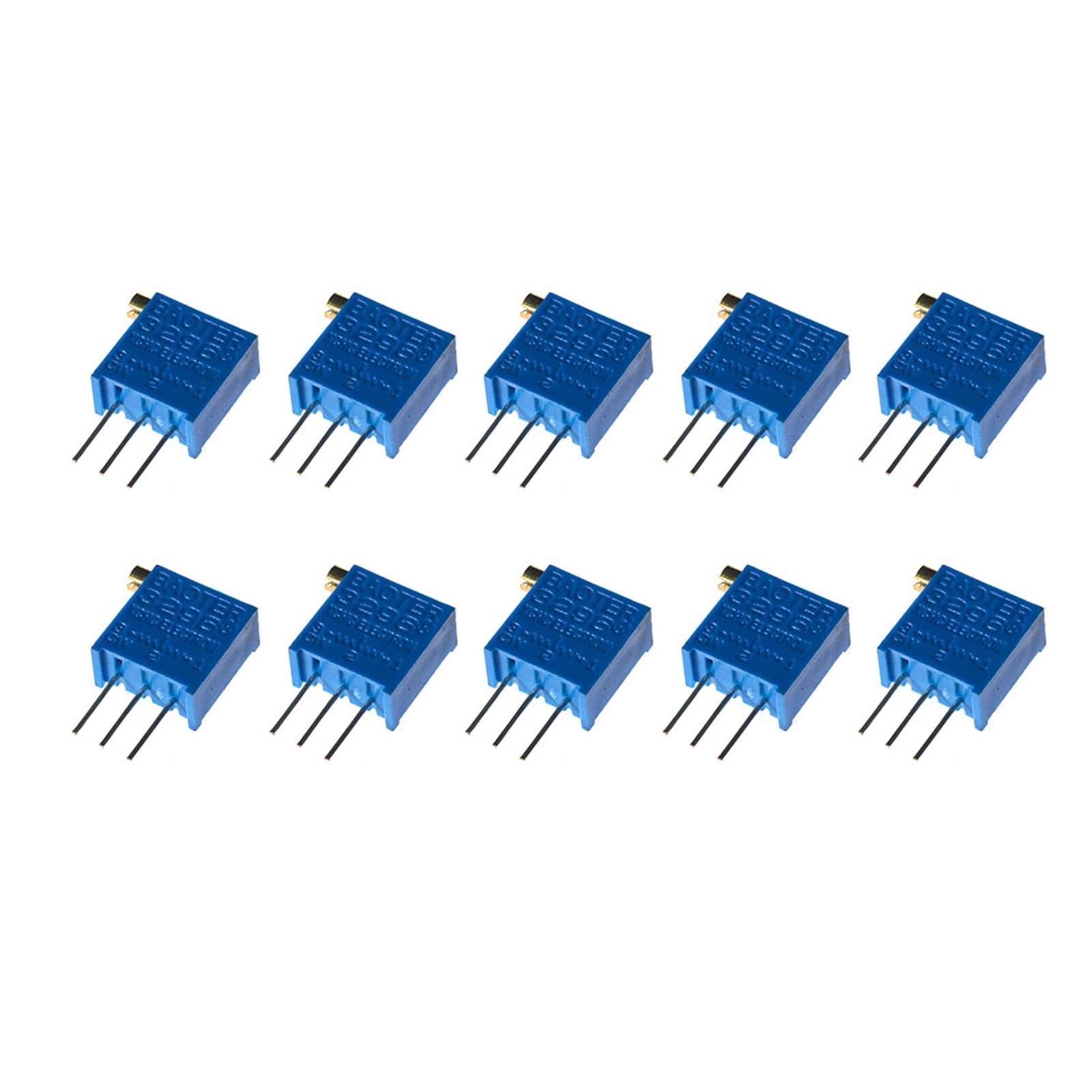 100 Stück 3296X Schneidpotentiometer Variabler Widerstand 100R 200R 500R 1K 2K 5K 10K 20K 50K 100K 200K 500K 1M 2M (500 Ohm) von JAQVCTSC