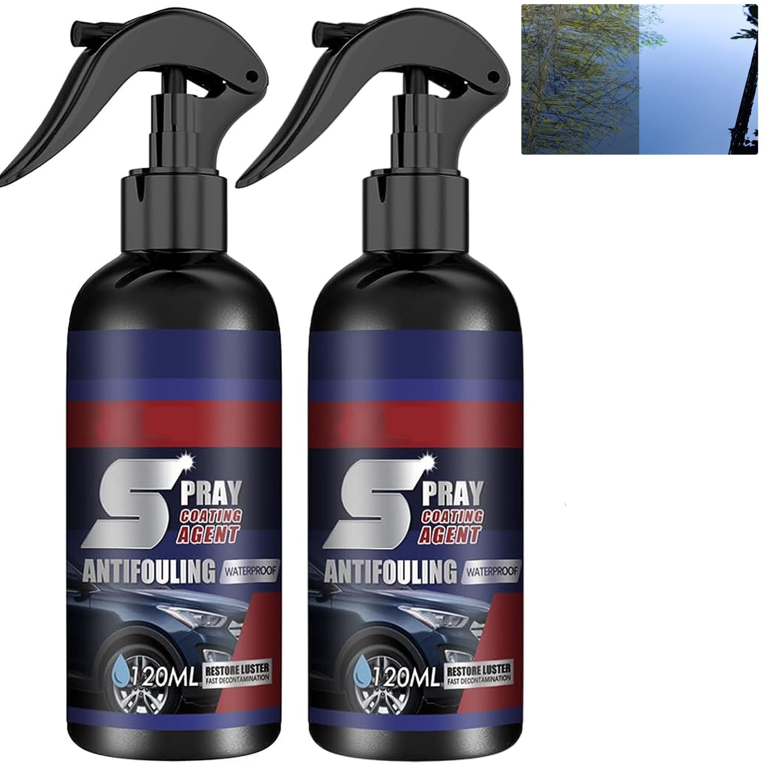 Kdkn Spray Coating Agent, Multi Functional Coating Renewal Agent, Rayhong Spray Coating Agent, 3 In 1 High Protection Quick Car Coating Spray, Coating Renewal Agent Spray Antifouling (2Pcs) von JASUBAI