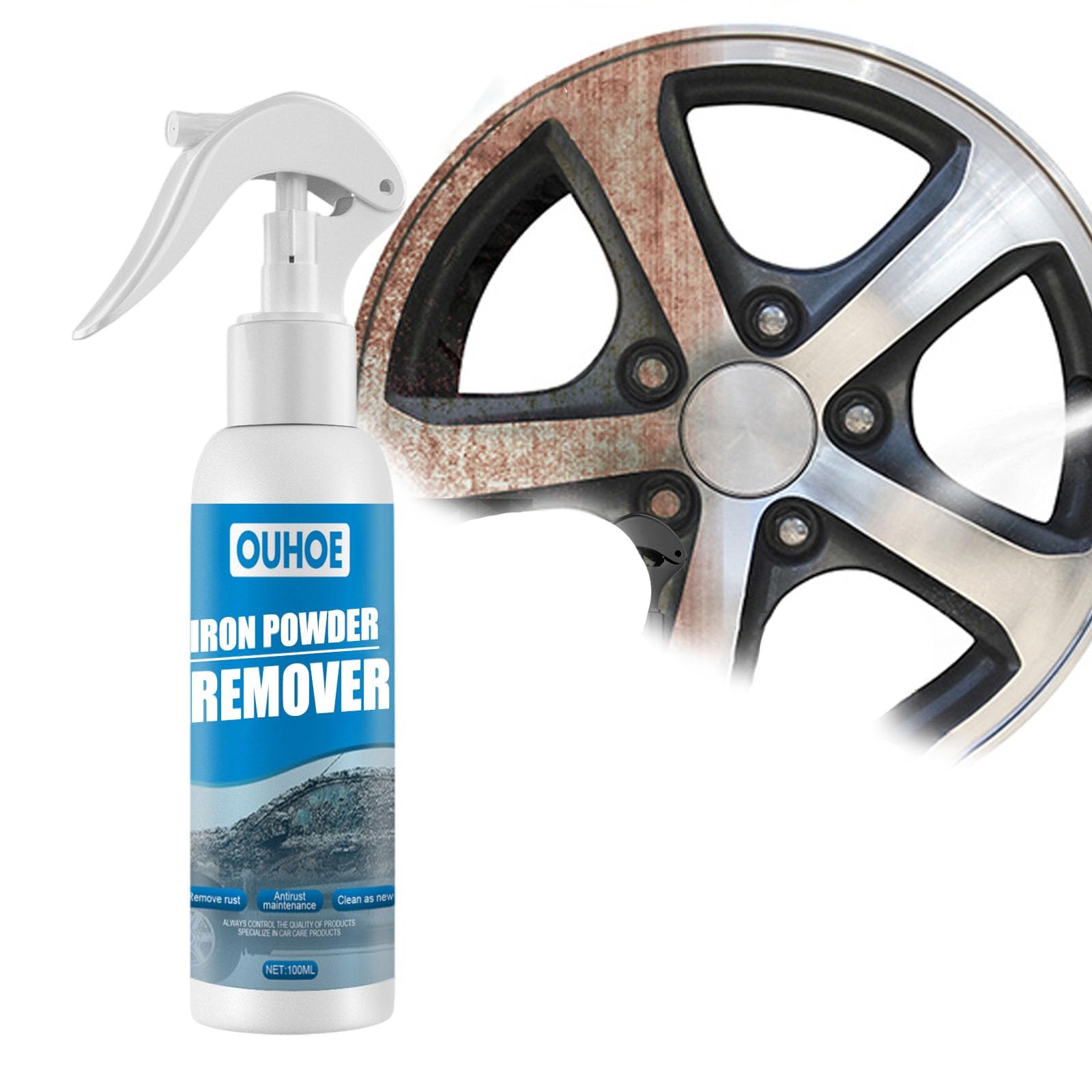 Mallmixx Rust Remover, Ouhoe Rust Removal Spray, Car Rust Removal Spray, Rust Remover For Car, Rust Instant Remover Spray, Iron Powder Rust Remover Spray, Metal Rust Remover (100ML) von JASUBAI