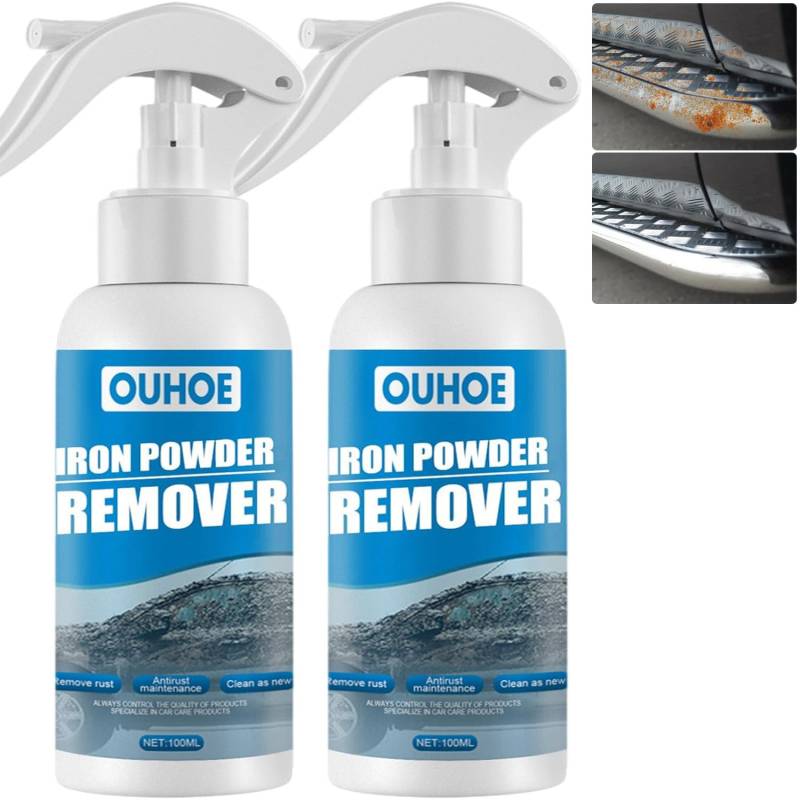 Ouhoe Eisenpulverentferner Rostumwandler RostlöSer, Auto Rostentferner Metall Rostentfernungsspray, Rust Remover Spray, Rostflecken Entferner (200 ml) von JASUBAI