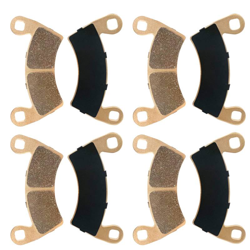 Bremsbeläge gesintert mit geräuschhemmenden Unterlegscheiben für Polaris RZR 900 1000 4 XP RS1 Ranger 570 700 800 900 1000 EV Crew Diesel 6x6, 2203747 Ersatzbremsbeläge vorne und hinten von JAVIK