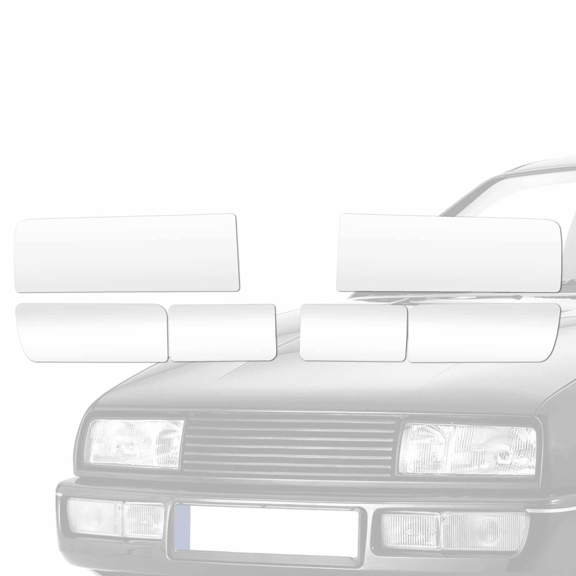 JAWERK Schutzfolie für VW Corrado Scheinwerfer - TRANSPARENT Klar Lackschutz, Kratzschutz, Selbstklebend, Autofolie von JAWERK