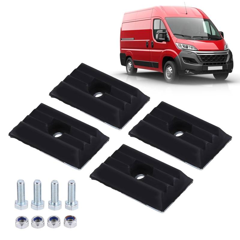 4PCS Anschlagpuffer Blattfeder für Peugeot Boxer Fiat Ducato Citroen Jumper Gummipuffer Aufhängung Zwischenplatte Blattfeder Hinterachse Gummi Platte Gummipuffer Aufhängung 1362685080 von JAWSEU