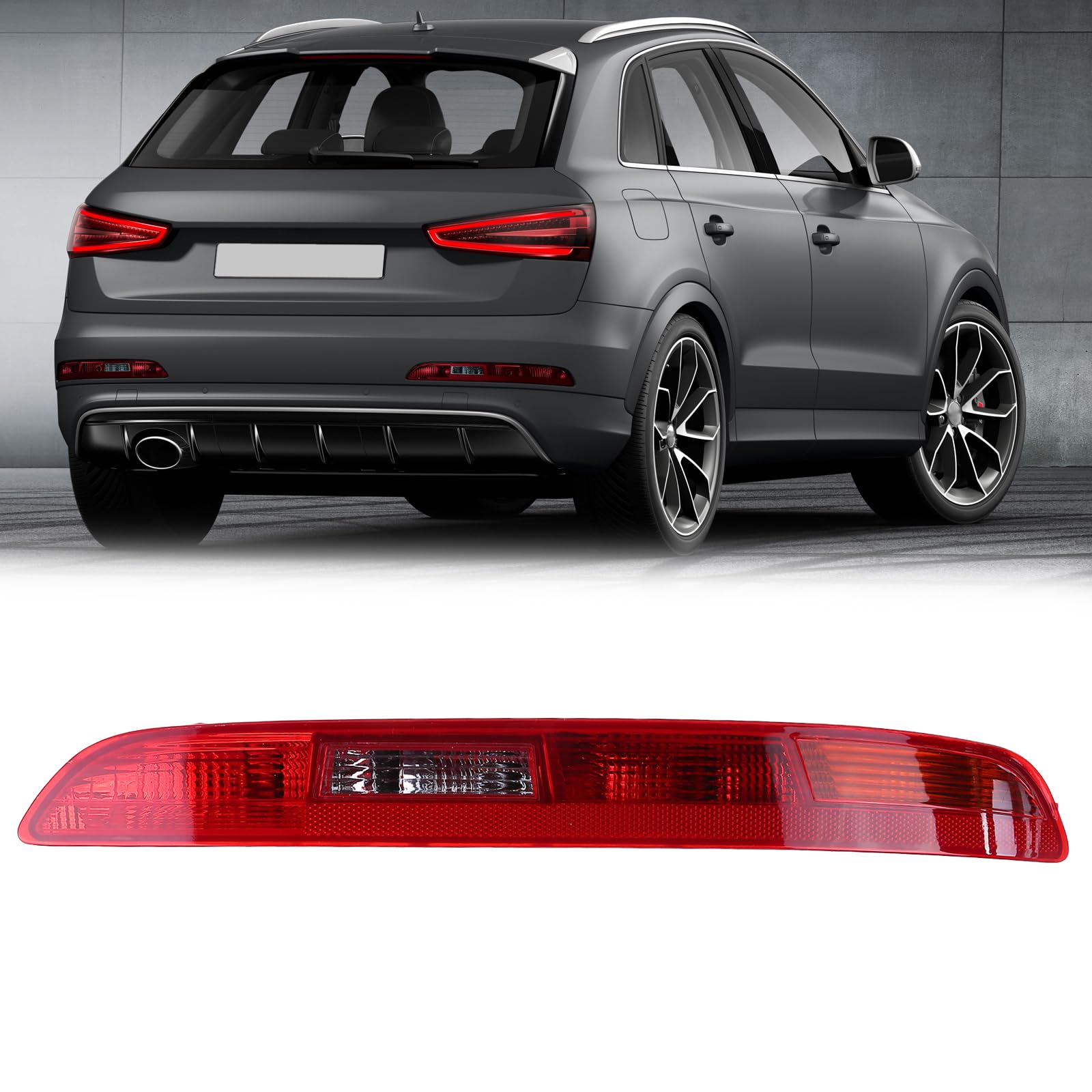 Rücklicht Lower Bumper Rückleuchte für Audi Q3 8U 2011 2012 2013 2014, Schlussleuchte Hinten Rechts Stoßstange Rücklicht Auto Heckstoßstange Reflektor Licht Parkbremslicht Nebelscheinwerfer 8U0945096 Rücklicht Lower Bumper Rückleuchte für Audi Q3 8U 2011 2012 2013 2014, Schlussleuchte Hinten Rechts Stoßstange Rücklicht Auto Heckstoßstange Reflektor Licht Parkbremslicht Nebelscheinwerfer 8U0945096 von JAWSEU