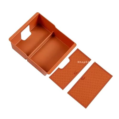 JAYQDZ Auto Central Console Storage Box Organizer Armlehne Storage Box Kompatibel mit HAVAL H9 Innenzubehör 2024(Orange1) von JAYQDZ