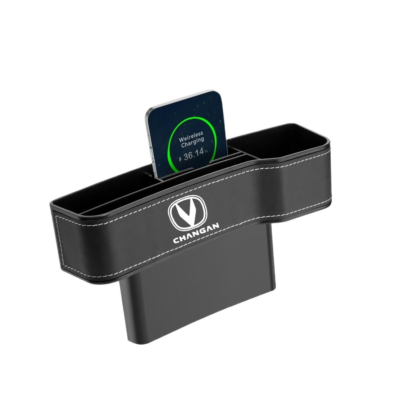 JAYQDZ Auto Leder Sitz Lücke Lagerung Box Kompatibel for changan CS75 Plus CS95 CS35 alsvin CS15 CS55 Eado changan Auto Organizer(A Style) von JAYQDZ