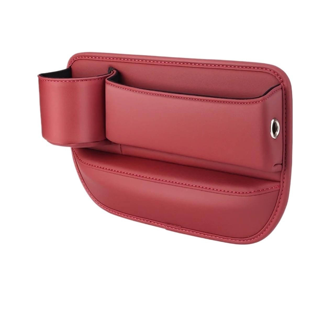 JAYQDZ Autositz-Gap-Organizer, Aufbewahrungsbox, Tasche, Multifunktions-Universal-Geldbörse, Schlüssel, Kartenhalter, Becher, Telefonhalter, Auto-Innenausstattung(Left-Red) von JAYQDZ