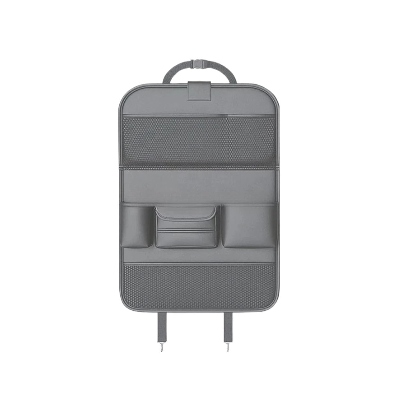 JAYQDZ Autositz-Rücken-Organizer, Aufbewahrungstasche for den Auto-Rücksitz mit faltbarem Tischtablett, Tablet-Halter, Taschentuchbox, Autozubehör(Gray 1pc) von JAYQDZ