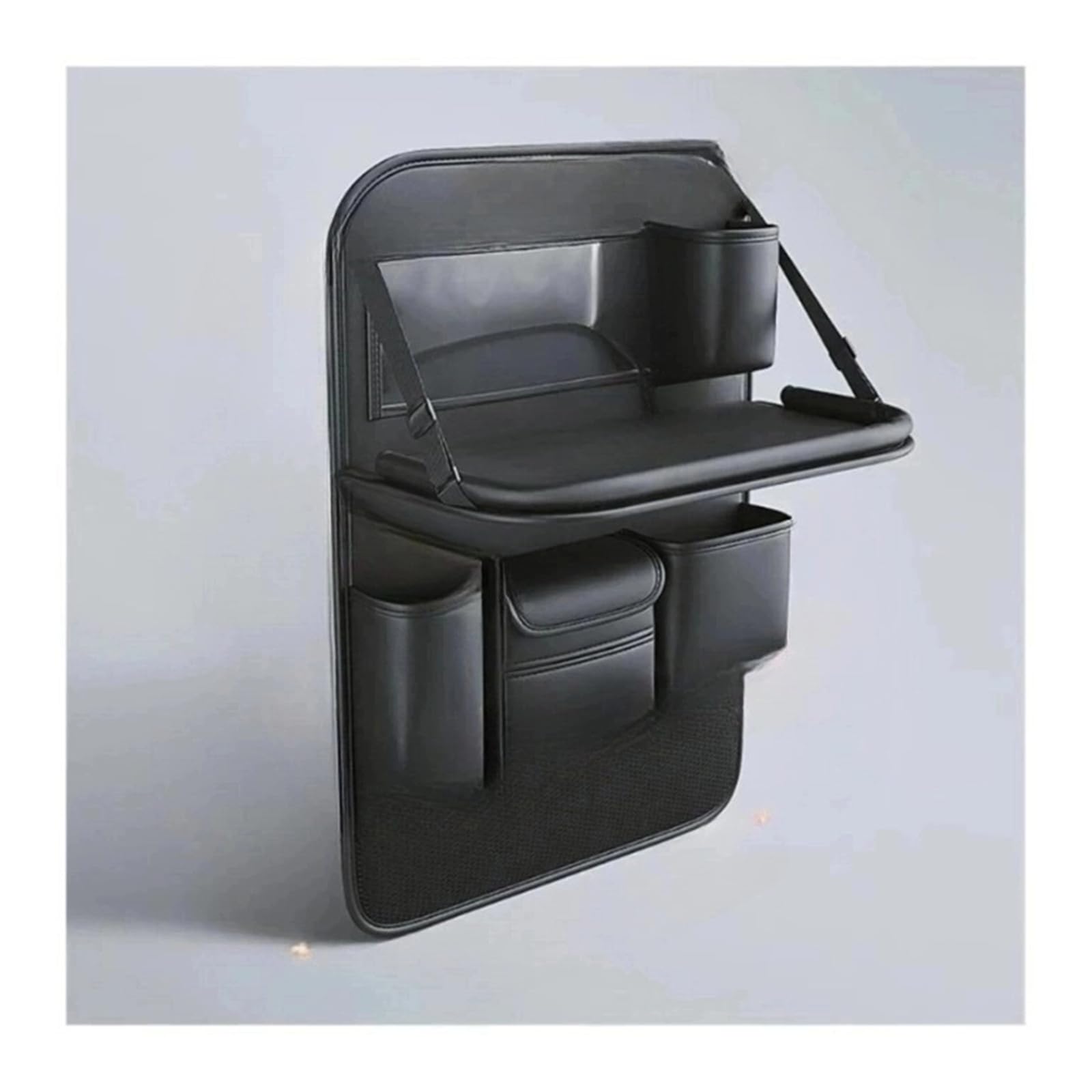 JAYQDZ Autositz-Rücken-Organizer, Aufbewahrungstasche for den Auto-Rücksitz mit faltbarem Tischtablett, Tablet-Halter, Taschentuchbox, Autozubehör(Short Version) von JAYQDZ