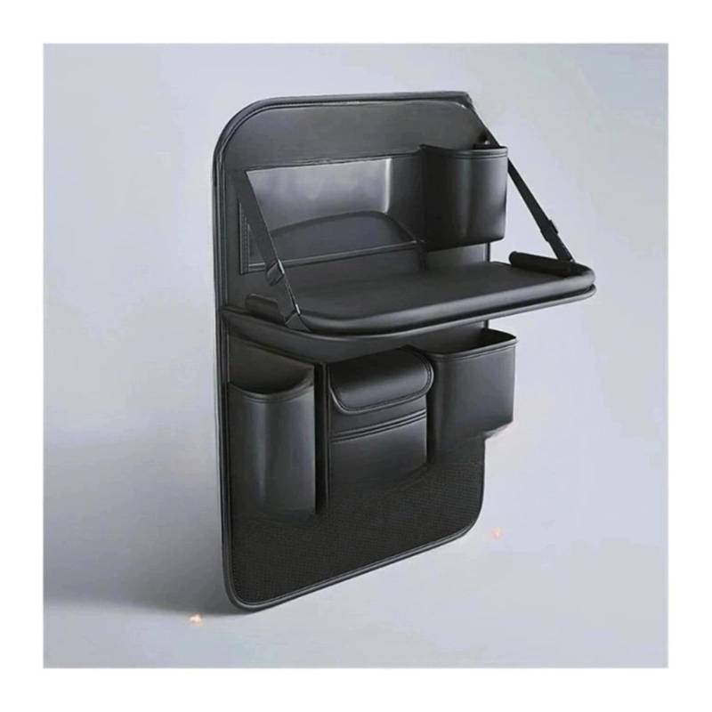 JAYQDZ Autositz-Rücken-Organizer, Aufbewahrungstasche for den Auto-Rücksitz mit faltbarem Tischtablett, Tablet-Halter, Taschentuchbox, Autozubehör(Short Version) von JAYQDZ