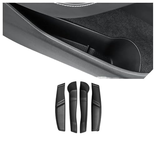 JAYQDZ Autotür-Aufbewahrungsbox, kompatibel mit Tesla Model Y, Model 3, Highland 2023 2024, TPE-Torschlitz, Schmutzaufbewahrung, Organizer, Aufräumen, Autozubehör(Black My) von JAYQDZ