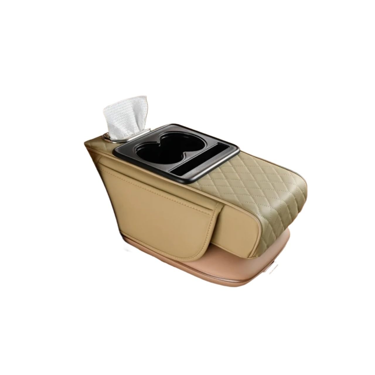JAYQDZ Getränkehalter Armlehne Erhöhung Kissen Seitliche Aufbewahrungstaschen Tissue Box Autokonsole Konsolenkissen(Style 3) von JAYQDZ