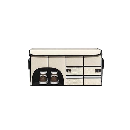JAYQDZ Handschuhfach im Auto, Auto-Organizer, Faltbare Aufbewahrungsbox fürs Auto, Kofferraum, Aufbewahrungsbox aus Oxford-Stoff(M Grey) von JAYQDZ