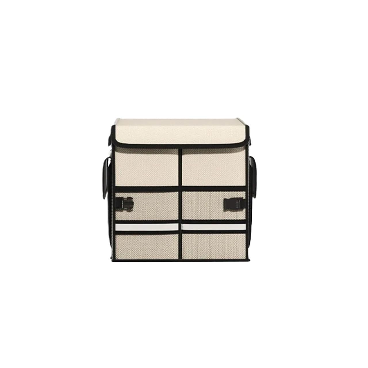 JAYQDZ Handschuhfach im Auto, Auto-Organizer, Faltbare Aufbewahrungsbox fürs Auto, Kofferraum, Aufbewahrungsbox aus Oxford-Stoff(S Beige) von JAYQDZ