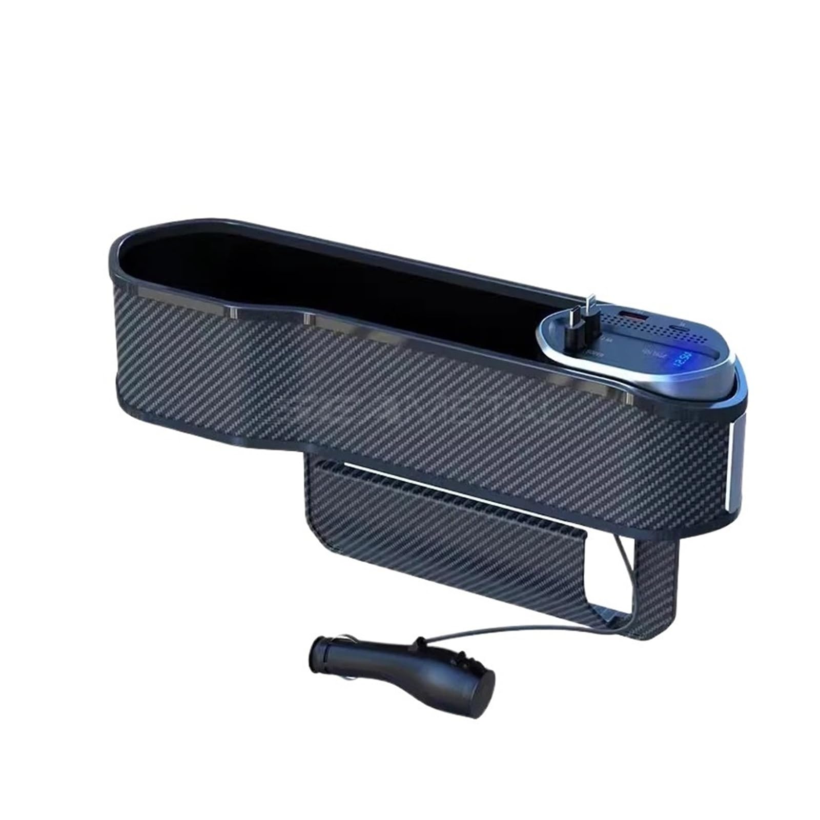 JAYQDZ Kabelloser Autositz-Lücken-Organizer mit 40-W-USB-C-/Lightning-Schnellladekabel, Aufbewahrungsbox for die Auto-Mittelkonsole(Regular Models) von JAYQDZ
