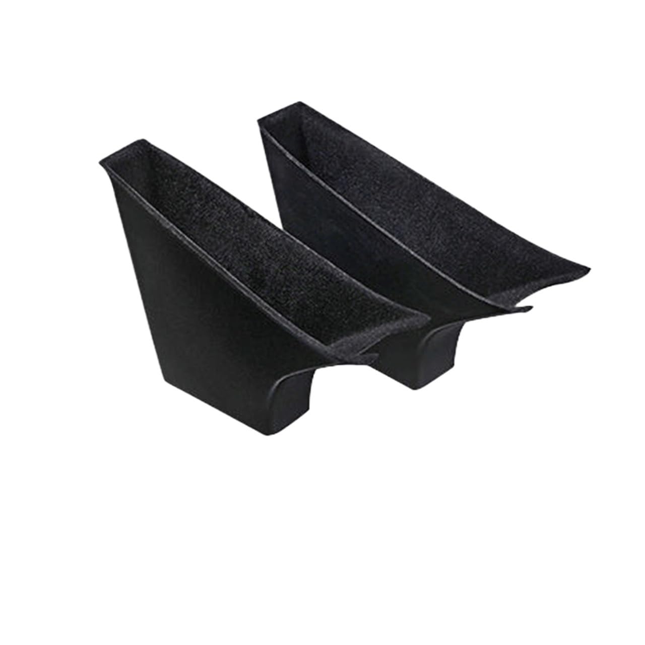 JAYQDZ Türseitige Aufbewahrungsbox, kompatibel mit Tesla Model 3 2017–2023/Modell Y 2020–2024, Armlehne, Telefonbehälter, Tür-Organizer, Griff, Taschenfach(2pcs Back Flocking) von JAYQDZ