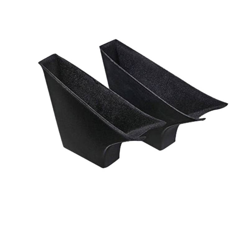 JAYQDZ Türseitige Aufbewahrungsbox, kompatibel mit Tesla Model 3 2017–2023/Modell Y 2020–2024, Armlehne, Telefonbehälter, Tür-Organizer, Griff, Taschenfach(2pcs Back Flocking) von JAYQDZ