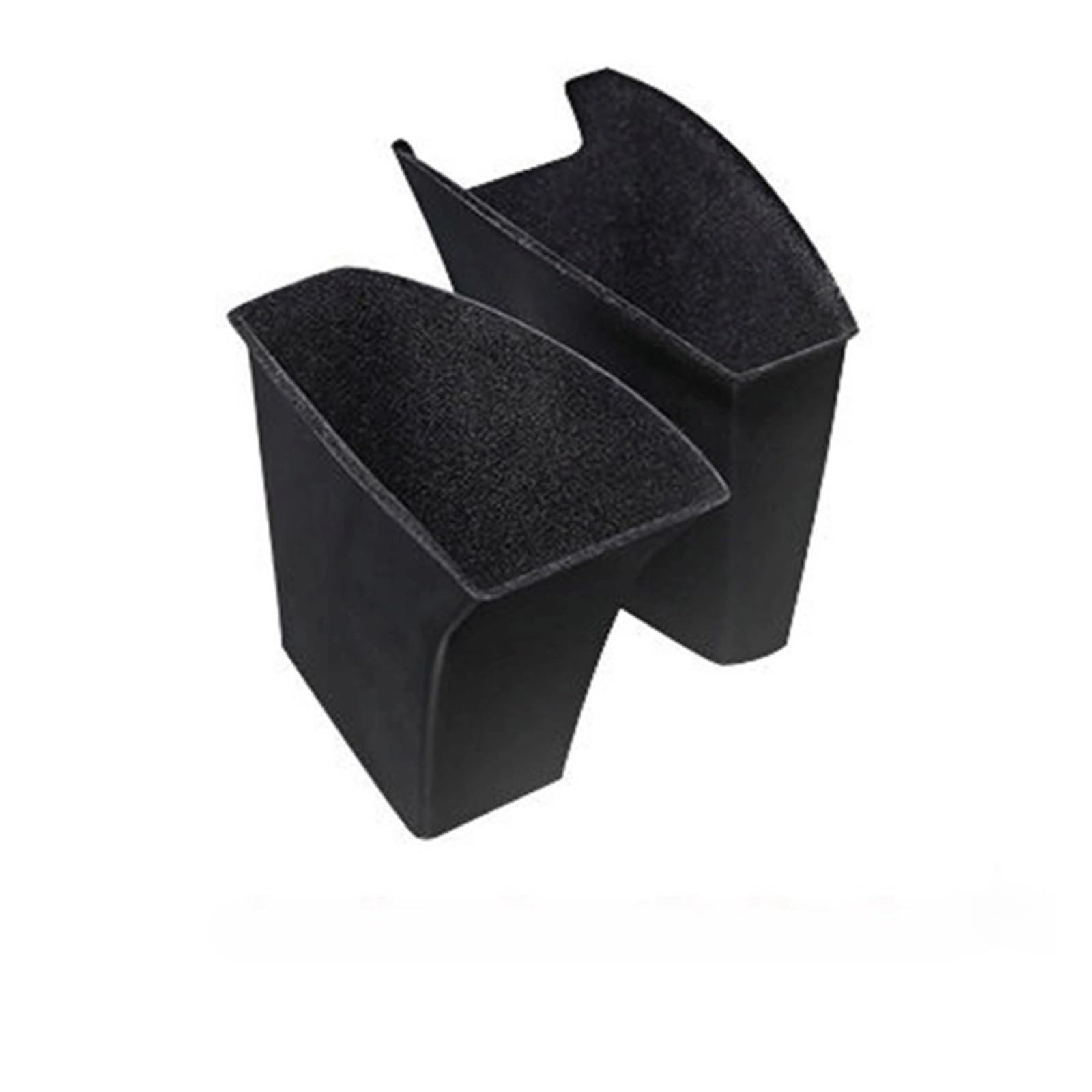 JAYQDZ Türseitige Aufbewahrungsbox, kompatibel mit Tesla Model 3 2017–2023/Modell Y 2020–2024, Armlehne, Telefonbehälter, Tür-Organizer, Griff, Taschenfach(2pcs Front Flocking) von JAYQDZ
