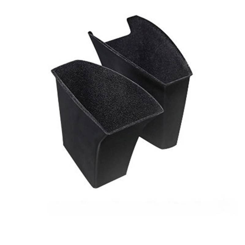 JAYQDZ Türseitige Aufbewahrungsbox, kompatibel mit Tesla Model 3 2017–2023/Modell Y 2020–2024, Armlehne, Telefonbehälter, Tür-Organizer, Griff, Taschenfach(2pcs Front Flocking) von JAYQDZ