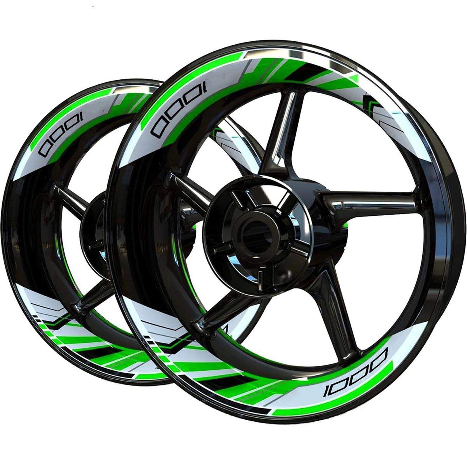 JAYWIS Motorradaufkleber Motorrad-Felgenaufkleber, Felgenaufkleber-Set Für K&awasaki Z1000 Z 1000, Reflektierende Streifen, Klebeband, Aufkleber, Zubehör Felgenrandaufkleber(Farbe 1) von JAYWIS