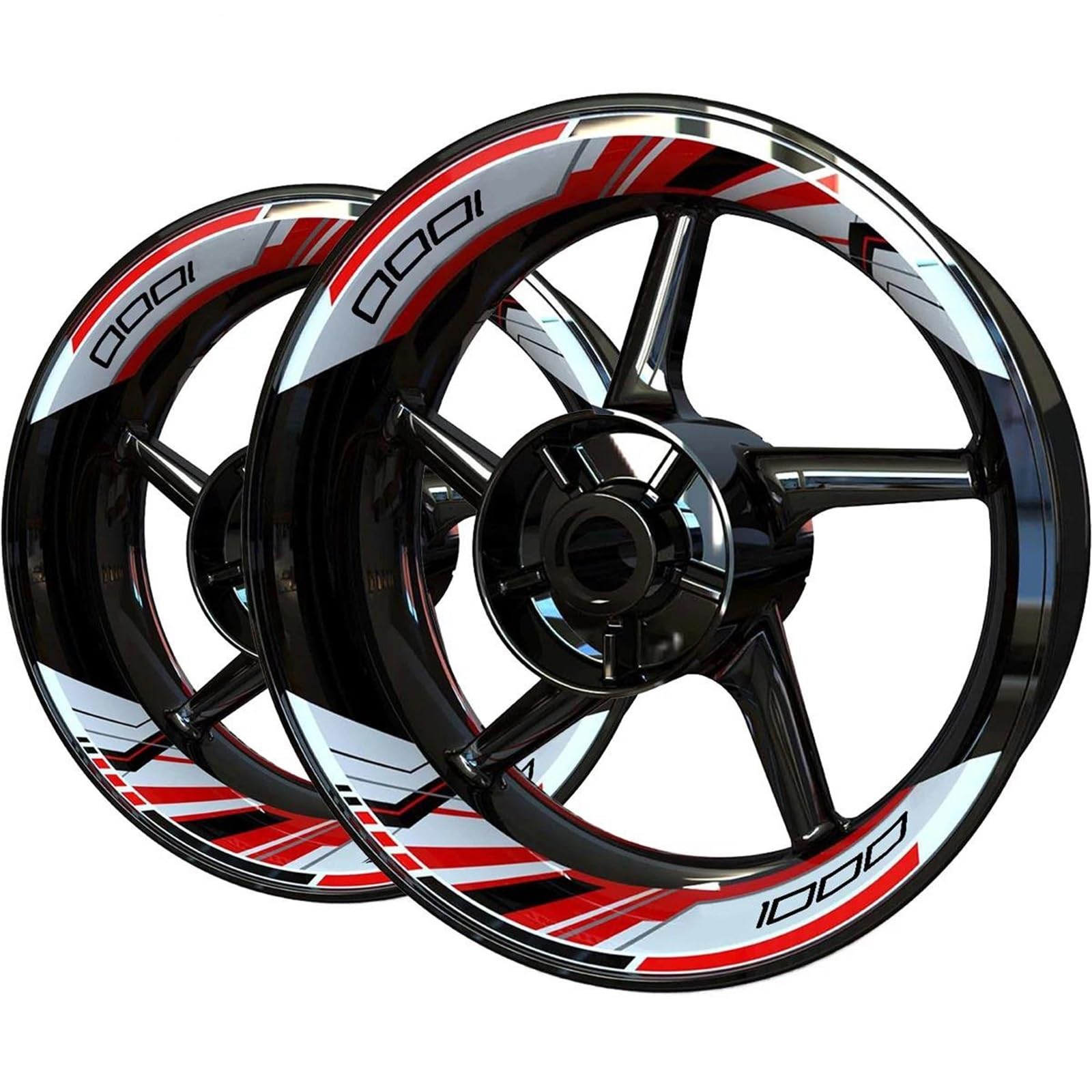 JAYWIS Motorradaufkleber Motorrad-Felgenaufkleber, Felgenaufkleber-Set Für K&awasaki Z1000 Z 1000, Reflektierende Streifen, Klebeband, Aufkleber, Zubehör Felgenrandaufkleber(Farbe 3) von JAYWIS