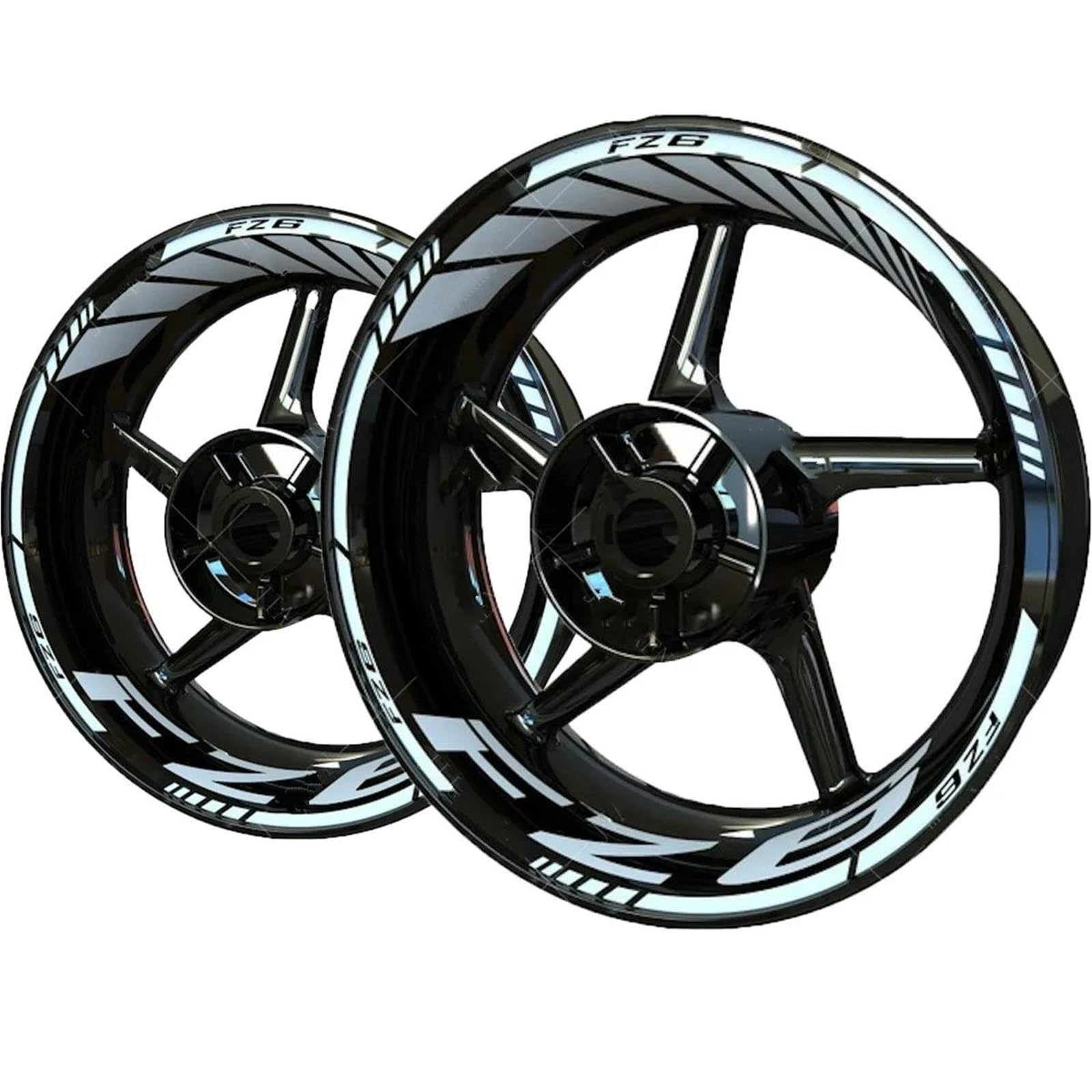 JAYWIS Motorradaufkleber Motorrad-Felgenaufkleber-Set Für Y&amaha FZ6 FZ 6, Wasserdicht, Streifen, Klebeband, Dekorationszubehör Felgenrandaufkleber(Farbe 1) von JAYWIS