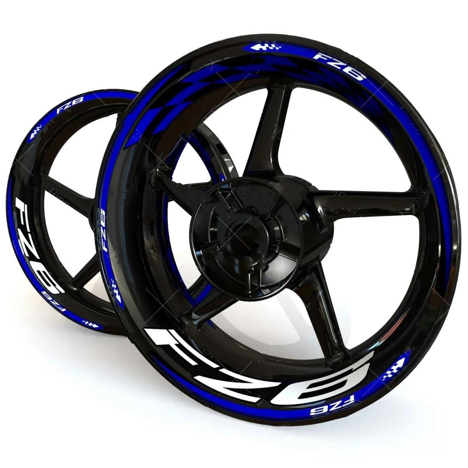 JAYWIS Motorradaufkleber Motorrad-Felgenaufkleber-Set Für Y&amaha FZ6 FZ 6, Wasserdicht, Streifen, Klebeband, Dekorationszubehör Felgenrandaufkleber(Farbe 2) von JAYWIS