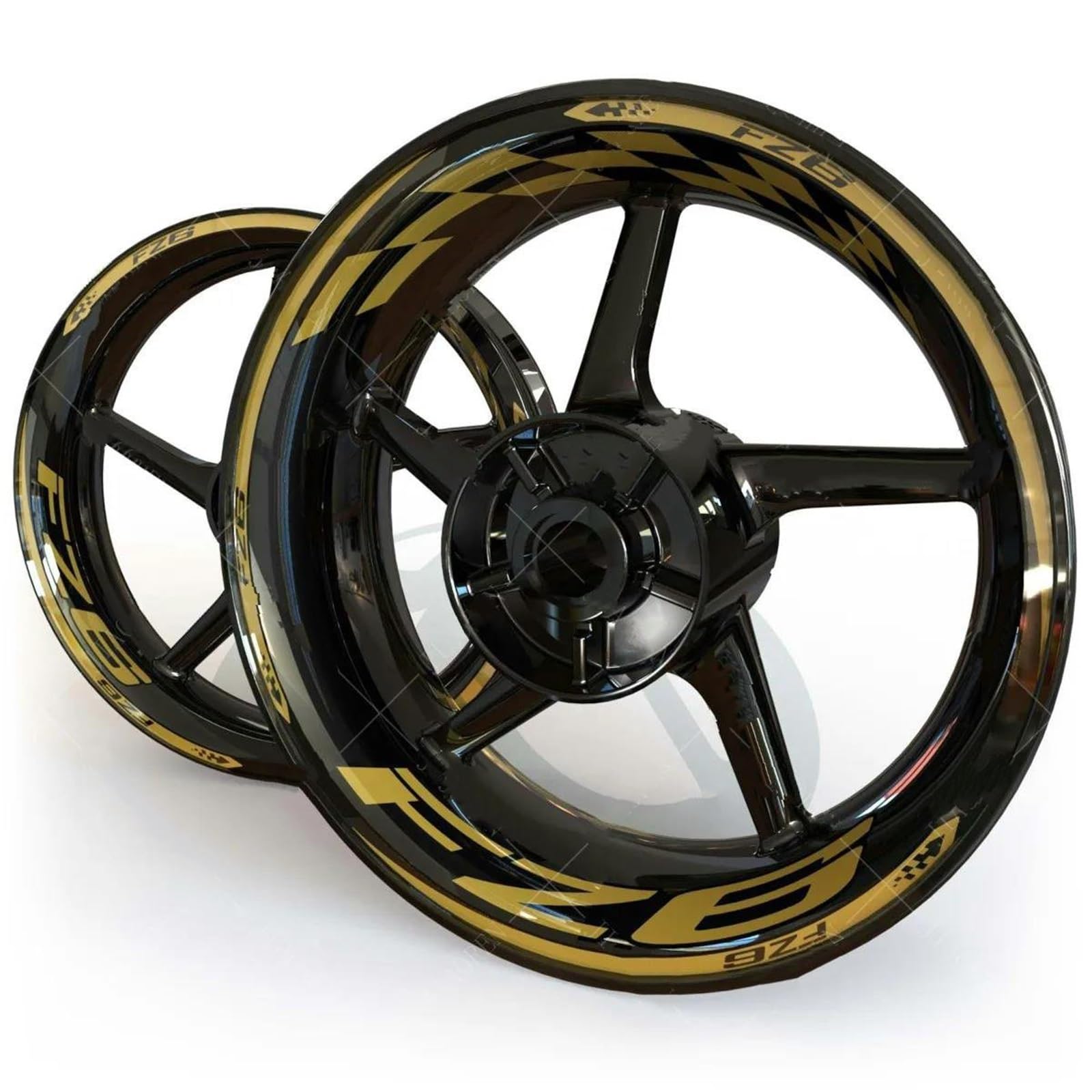 JAYWIS Motorradaufkleber Motorrad-Felgenaufkleber-Set Für Y&amaha FZ6 FZ 6, Wasserdicht, Streifen, Klebeband, Dekorationszubehör Felgenrandaufkleber(Farbe 3) von JAYWIS
