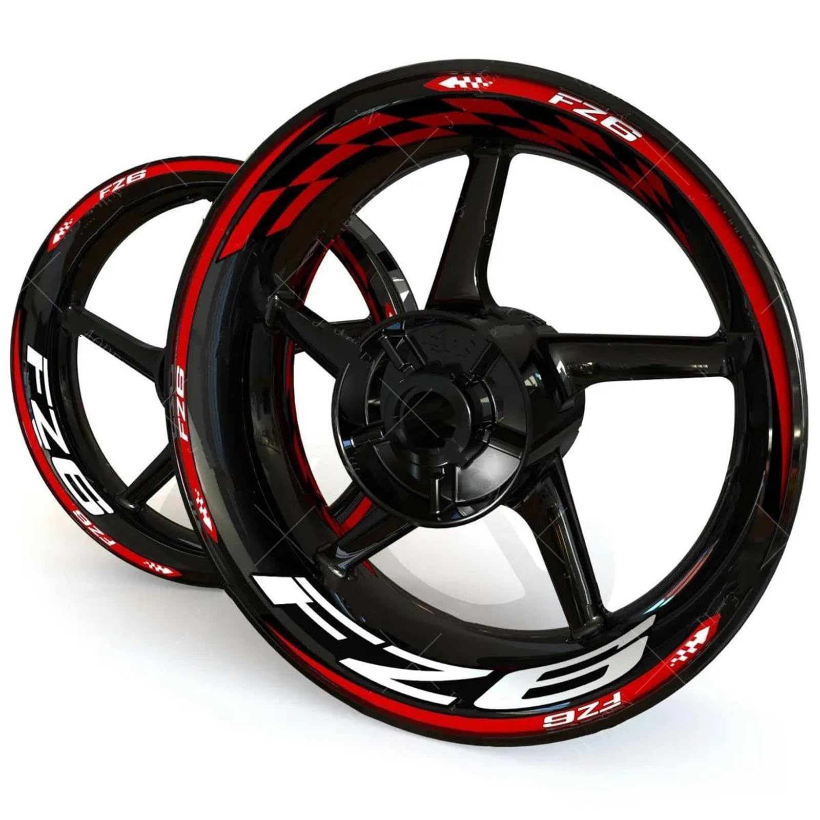 JAYWIS Motorradaufkleber Motorrad-Felgenaufkleber-Set Für Y&amaha FZ6 FZ 6, Wasserdicht, Streifen, Klebeband, Dekorationszubehör Felgenrandaufkleber(Farbe 4) von JAYWIS