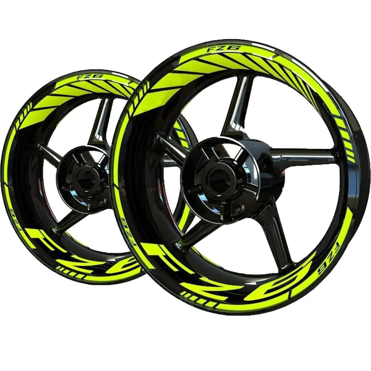 JAYWIS Motorradaufkleber Motorrad-Felgenaufkleber-Set Für Y&amaha FZ6 FZ 6, Wasserdicht, Streifen, Klebeband, Dekorationszubehör Felgenrandaufkleber(Farbe 6) von JAYWIS