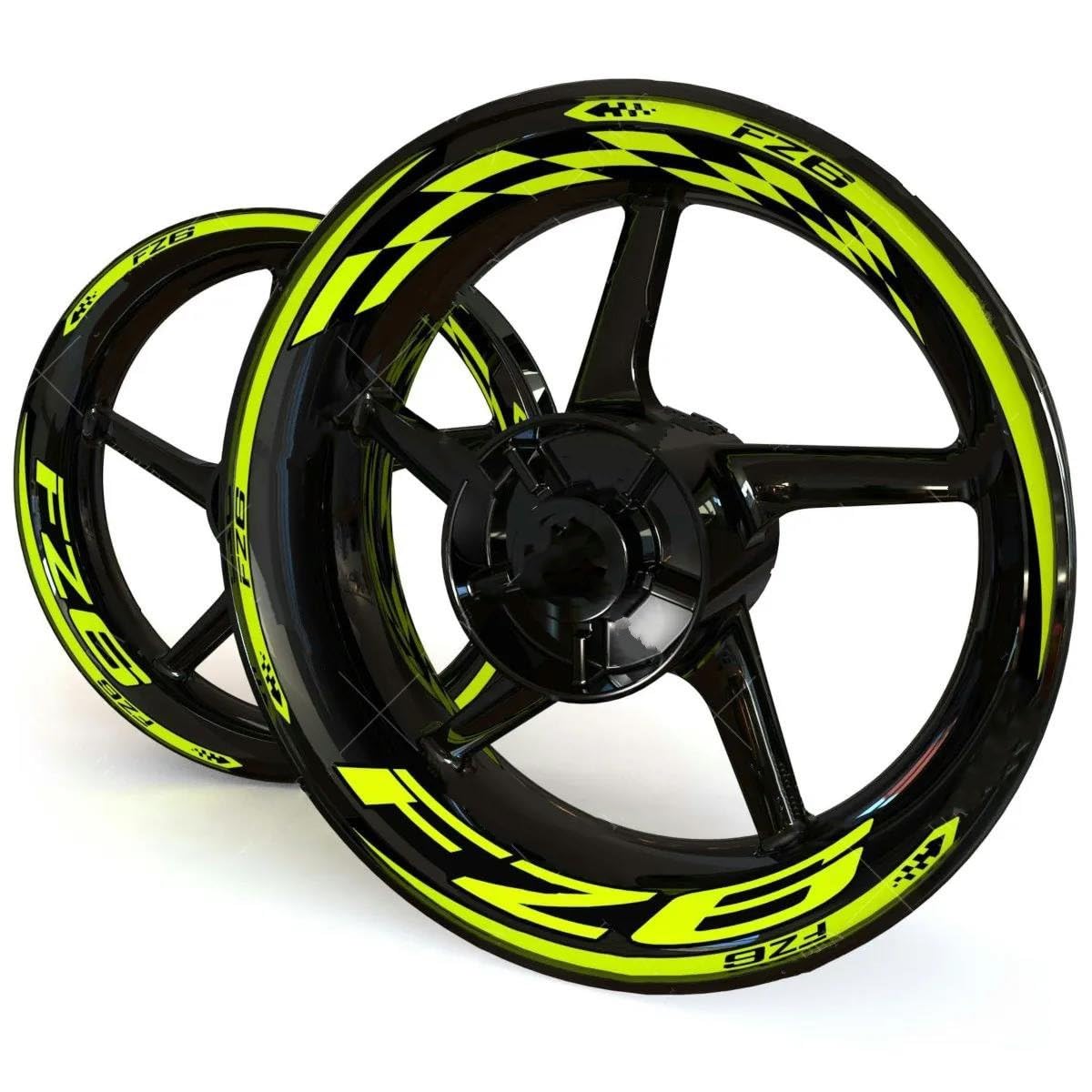 JAYWIS Motorradaufkleber Motorrad-Felgenaufkleber-Set Für Y&amaha FZ6 FZ 6, Wasserdicht, Streifen, Klebeband, Dekorationszubehör Felgenrandaufkleber(Farbe 7) von JAYWIS