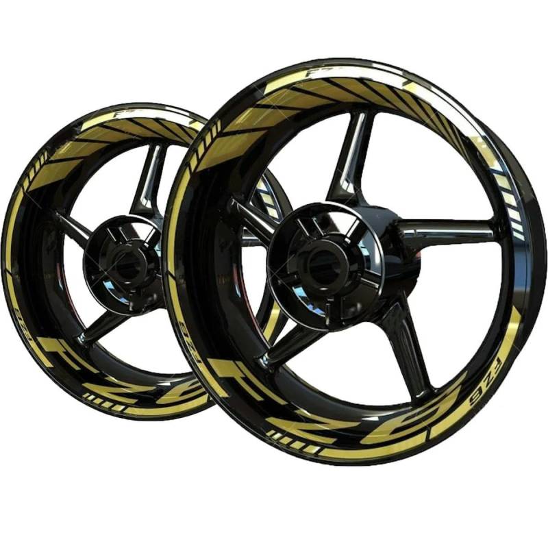 JAYWIS Motorradaufkleber Motorrad-Felgenaufkleber-Set Für Y&amaha FZ6 FZ 6, Wasserdicht, Streifen, Klebeband, Dekorationszubehör Felgenrandaufkleber(Farbe 9) von JAYWIS