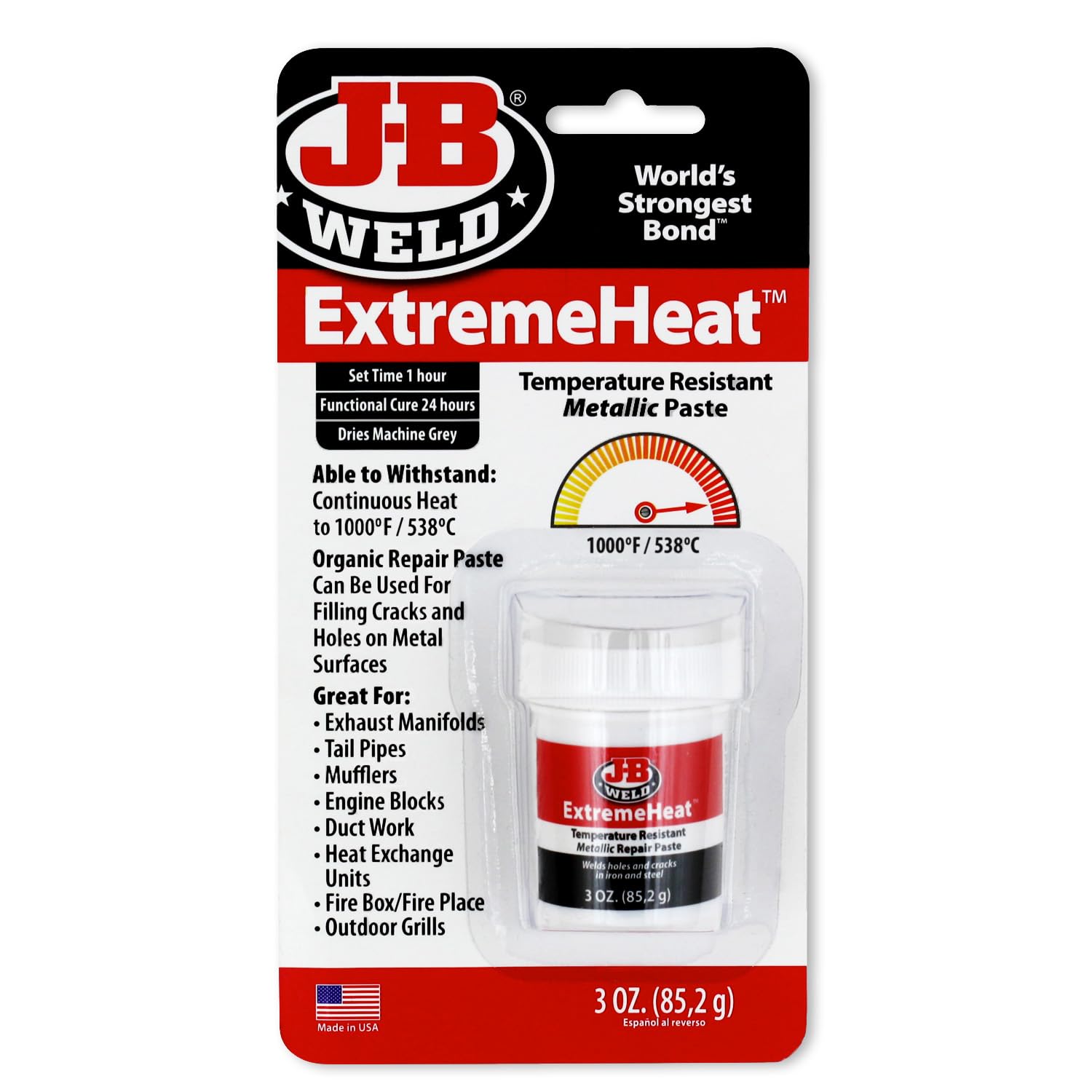 J-B Weld, gegen hohe Temperaturen beständige Metallpaste, 37901, ca. 90 ml von J-B Weld