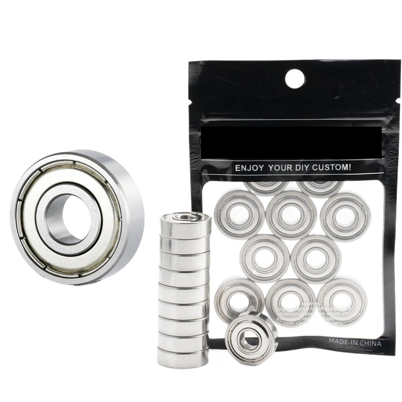 607ZZ Lager 10/40 stücke 7x19x6 MM Miniatur 607 ZZ Tiefe Nut Miniatur Lager for Skateboard roller 3D Drucker Lager(625zz,20Pcs) von JBGBAL