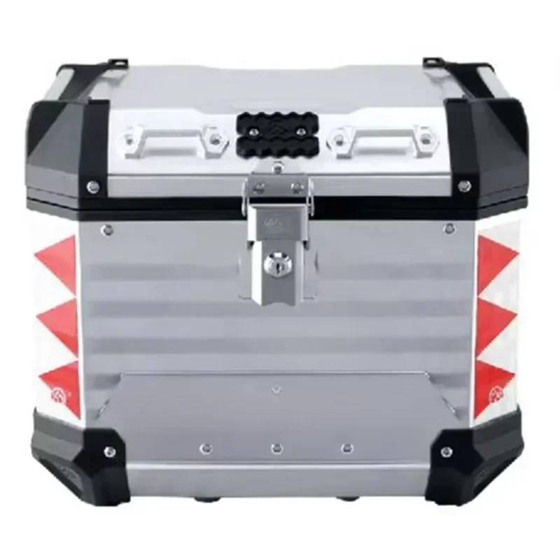 JBJYGSG Motorcycle Storage Box, Motorbike Cargo Container,Motorcycle Luggage, Waterproof, High Capacity Für Roller, Motorrad Oder Quad(Silver) von JBJYGSG