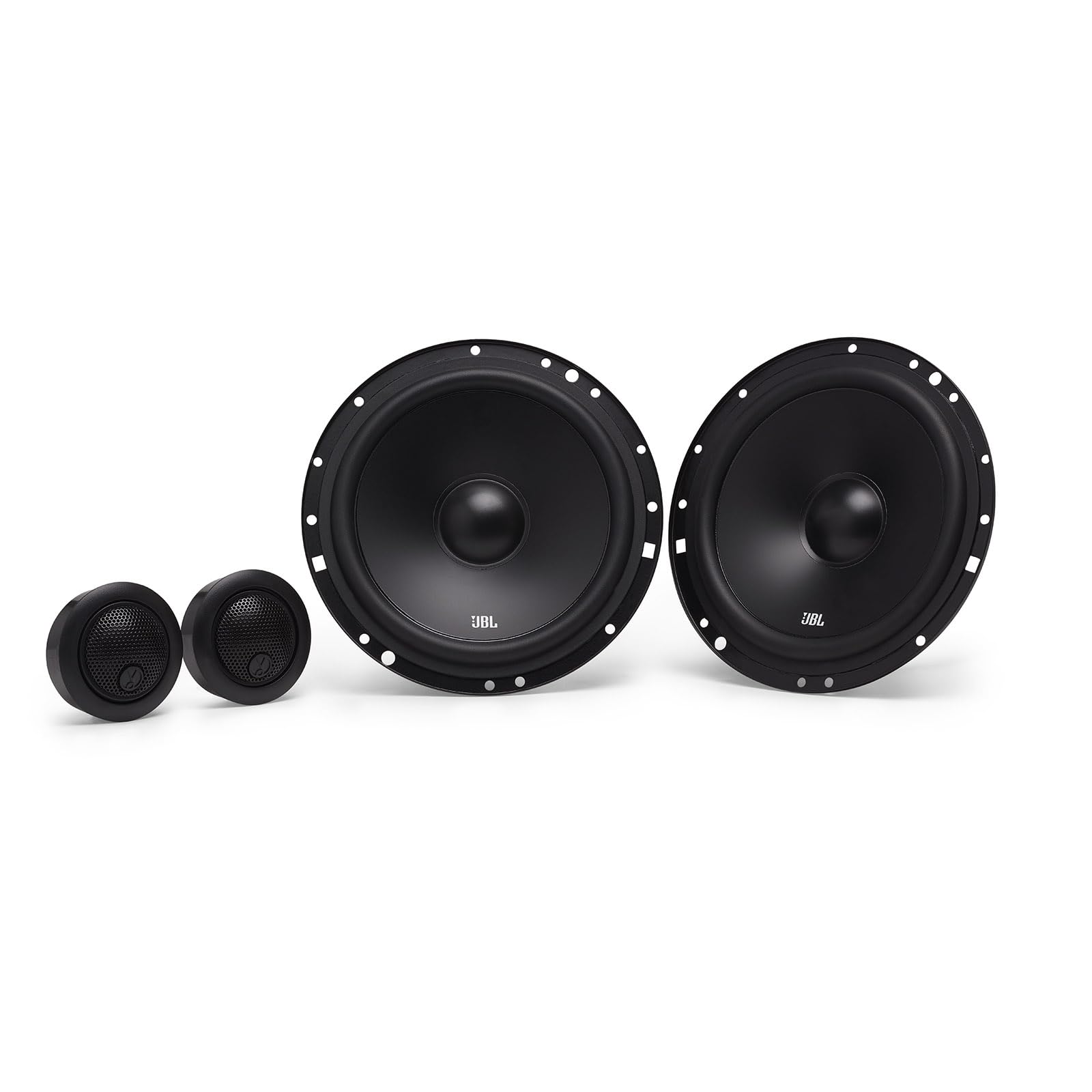 JBL Stage1 601C 2-Wege KFZ Soundsystem von Harman Kardon - 200 Watt Komponenten Auto Lautsprecher Boxen Set mit 16 - 17 cm Einbau Autolautsprecher und Hochtöner, Black von JBL