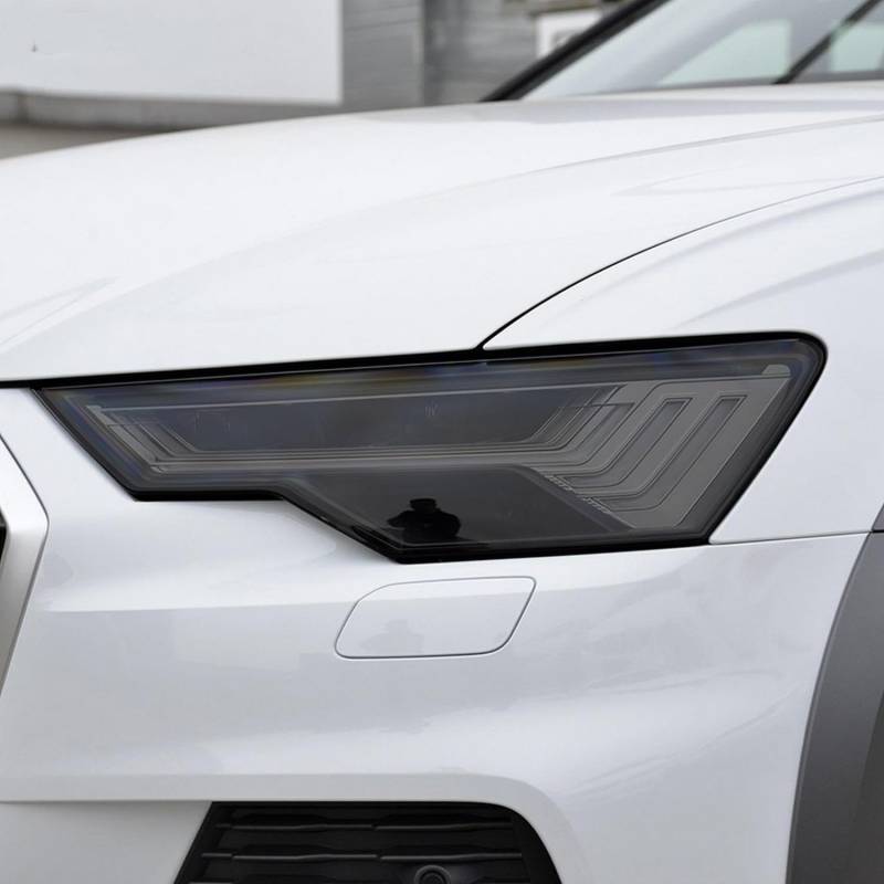 JCAKES Auto Scheinwerfer Tönung Schwarz Schutzfolie Schutz Rücklicht Transparent TPU Aufkleber Für Audi A6 C8 S6 2019 2020 Zubehör von JCAKES