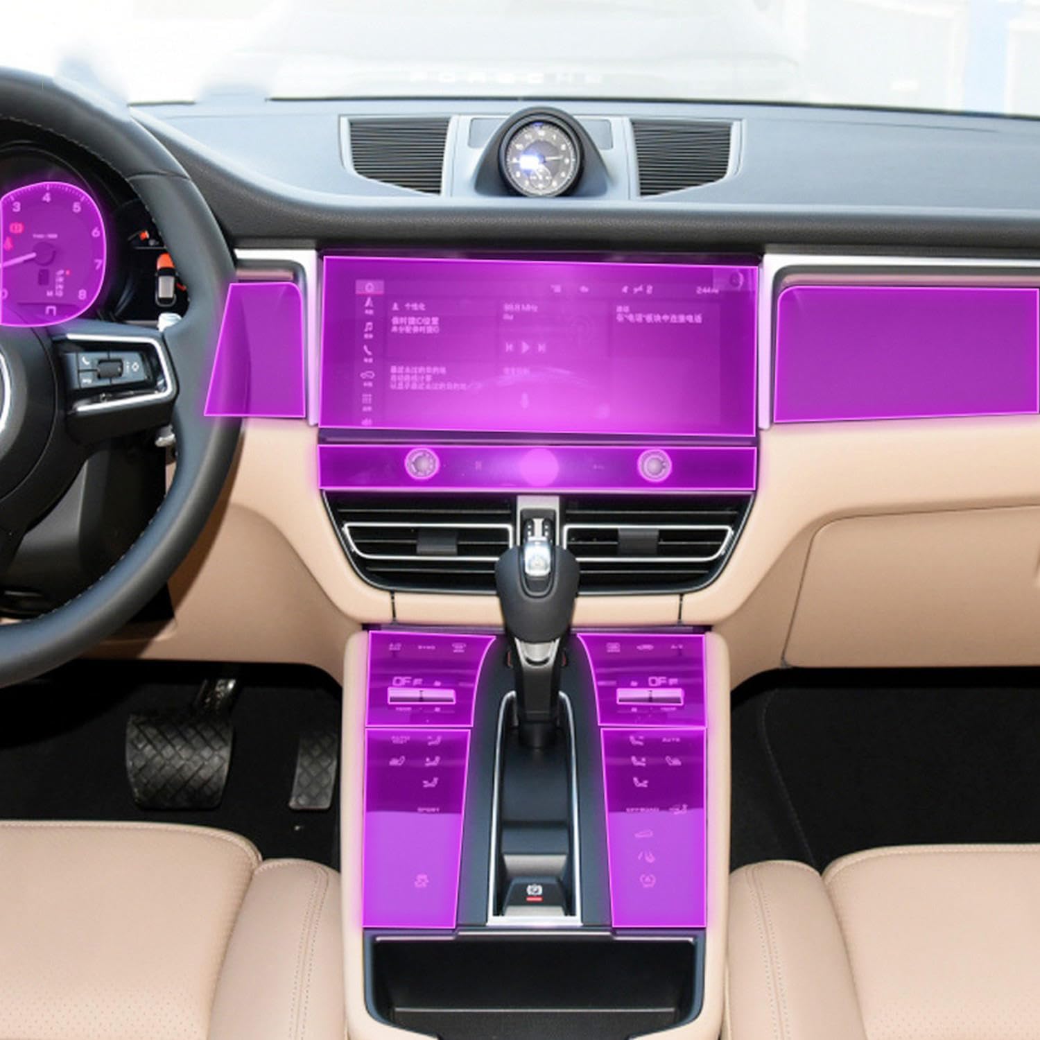 JCAKES Autoinnenausstattung Folie transparente TPU-Konsole Anti-LCD-Bildschirm Resist Folie Radio Display Film, für Porsche Macan 2022-2023 JCAKES Autoinnenausstattung Folie transparente TPU-Konsole Anti-LCD-Bildschirm Resist Folie Radio Display Film, für Porsche Macan 2022-2023 von JCAKES