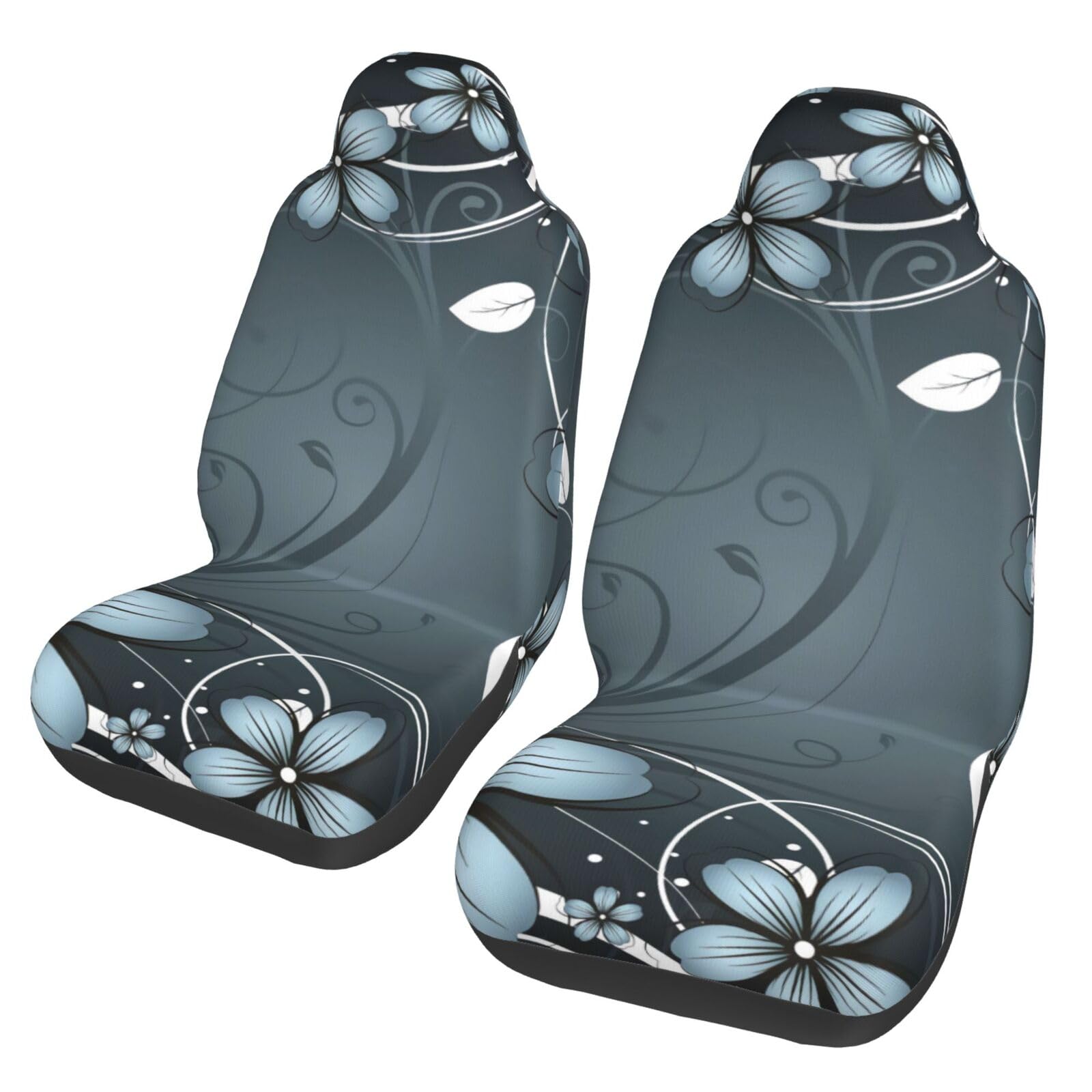 JCAKES Autositzbezug mit blauen Blumen, 3D-Design, 2 Stück von JCAKES