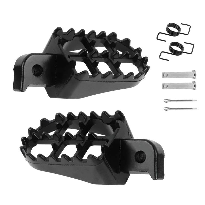JCAKES Fußstütze Fußrasten Fußrasten Pedale for Yamaha for Honda XR CRF 50 70 80 100 PW 50 80 TW200 YZ 80 125 250 TTR 50E 90E KLX110 KLR650 (Color : Black) von JCAKES