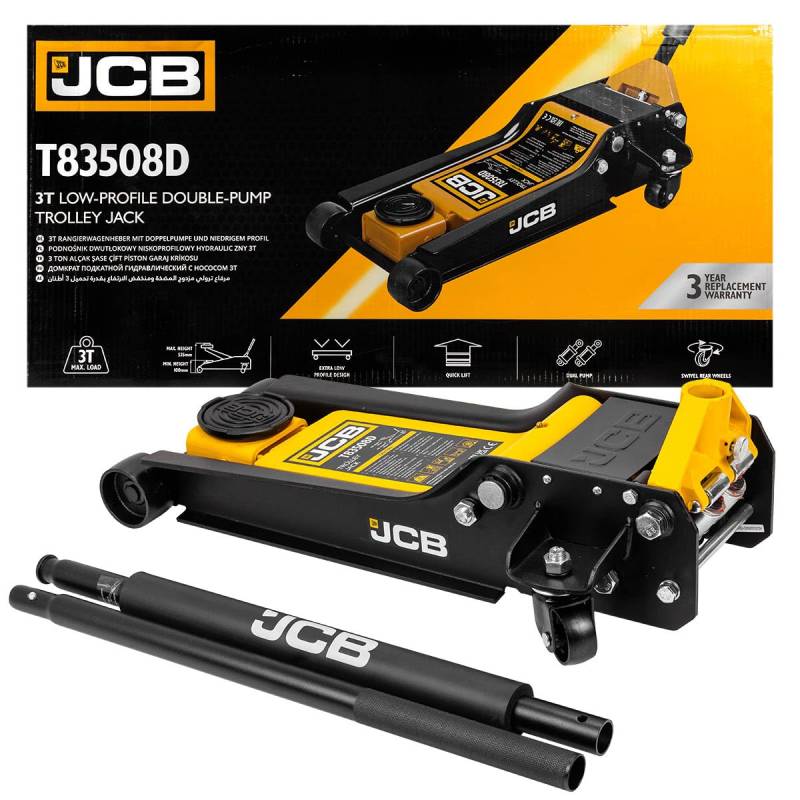 Hydraulischer Wagenheber 3t (h min 100 mm, h max 535 mm) | Hydraulischer Rangierwagenheber | Rangierwagenheber Wagenheber von JCB