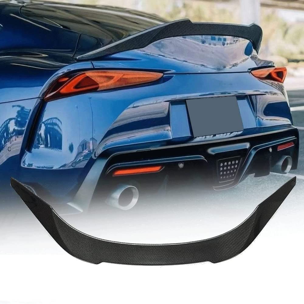 JCING Kohlefaser Heckspoiler für Toyota Supra MK5 A90 A91 Coupe 2019-2022, Auto Heck Flügel im Kohlefaser-Stil Fahrzeug, Auto Kofferraum Styling Zubehör JCING Kohlefaser Heckspoiler für Toyota Supra MK5 A90 A91 Coupe 2019-2022, Auto Heck Flügel im Kohlefaser-Stil Fahrzeug, Auto Kofferraum Styling Zubehör von JCING