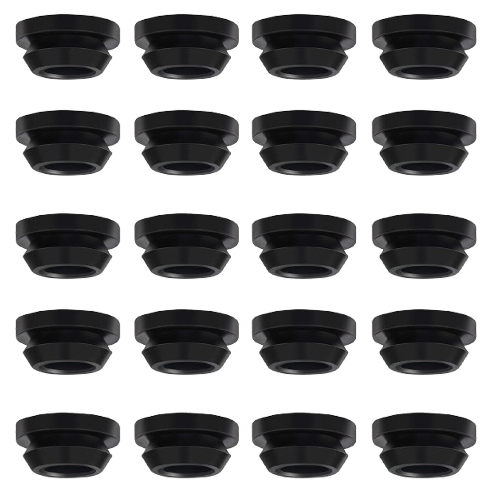 JCKD 20 Stück Schwarze Gummiabdeckung, Silikondrahtschlaufe, Gummifüße, Silikonfüße, 5mm, schützende Gummidichtung für RV-Herd ,Kompatibel mit Dometic, Smev und Thetford Zubehör JCKD 20 Stück Schwarze Gummiabdeckung, Silikondrahtschlaufe, Gummifüße, Silikonfüße, 5mm, schützende Gummidichtung für RV-Herd ,Kompatibel mit Dometic, Smev und Thetford Zubehör von JCKD