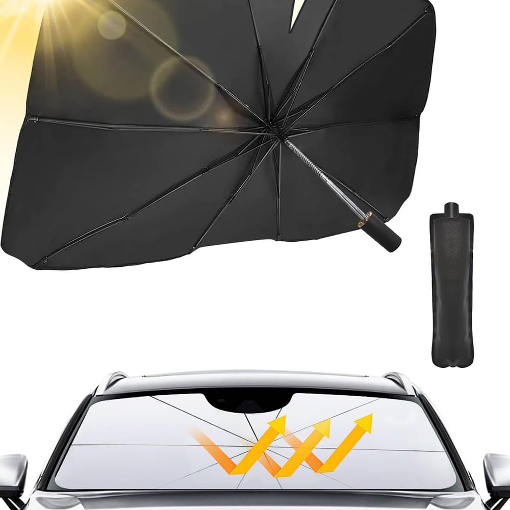 Auto Sonnenschutz Frontscheibe für Seat Alhambra,Faltbarer Windschutzscheibe Sonnenschirm Sonnenblende UV-Schutz Wärmeisolierung Autozubehör,B von JCPDN