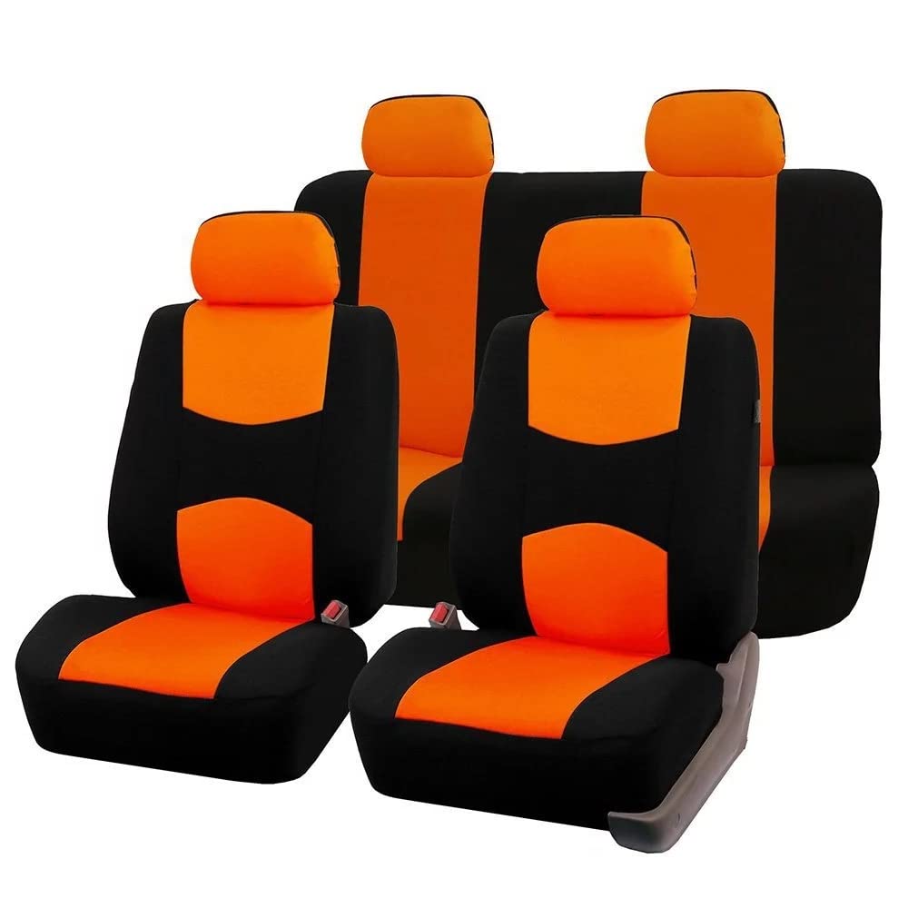 Ganzjahres Autositzbezüge Sets für Jeep Renegade 2014 2015 2016 2017 2018, Atmungsaktiv rutschfest Sitzschutz Innenzubehör,A/Orange von JCVT