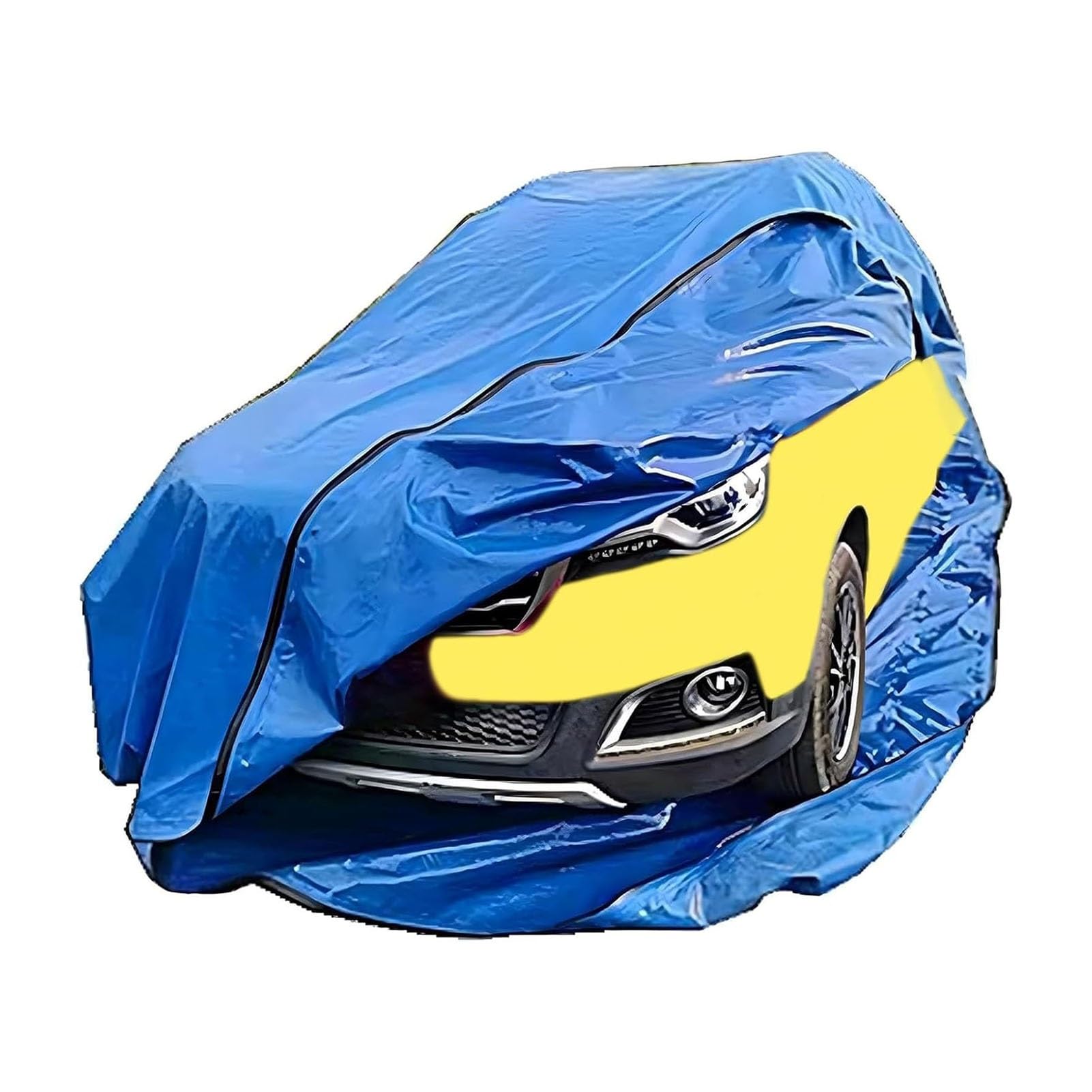 Autoabdeckung ﻿ Robuste Versiegelte Vollgarage Aus PVC Für Jedes Wetter, Staub- Und Wasserdicht, Mit Reißverschluss, Luftpolsterabdeckung Für Schutz Vor Hagel, Regen Und Schnee Für Die Meisten Limousi von JCWGLY