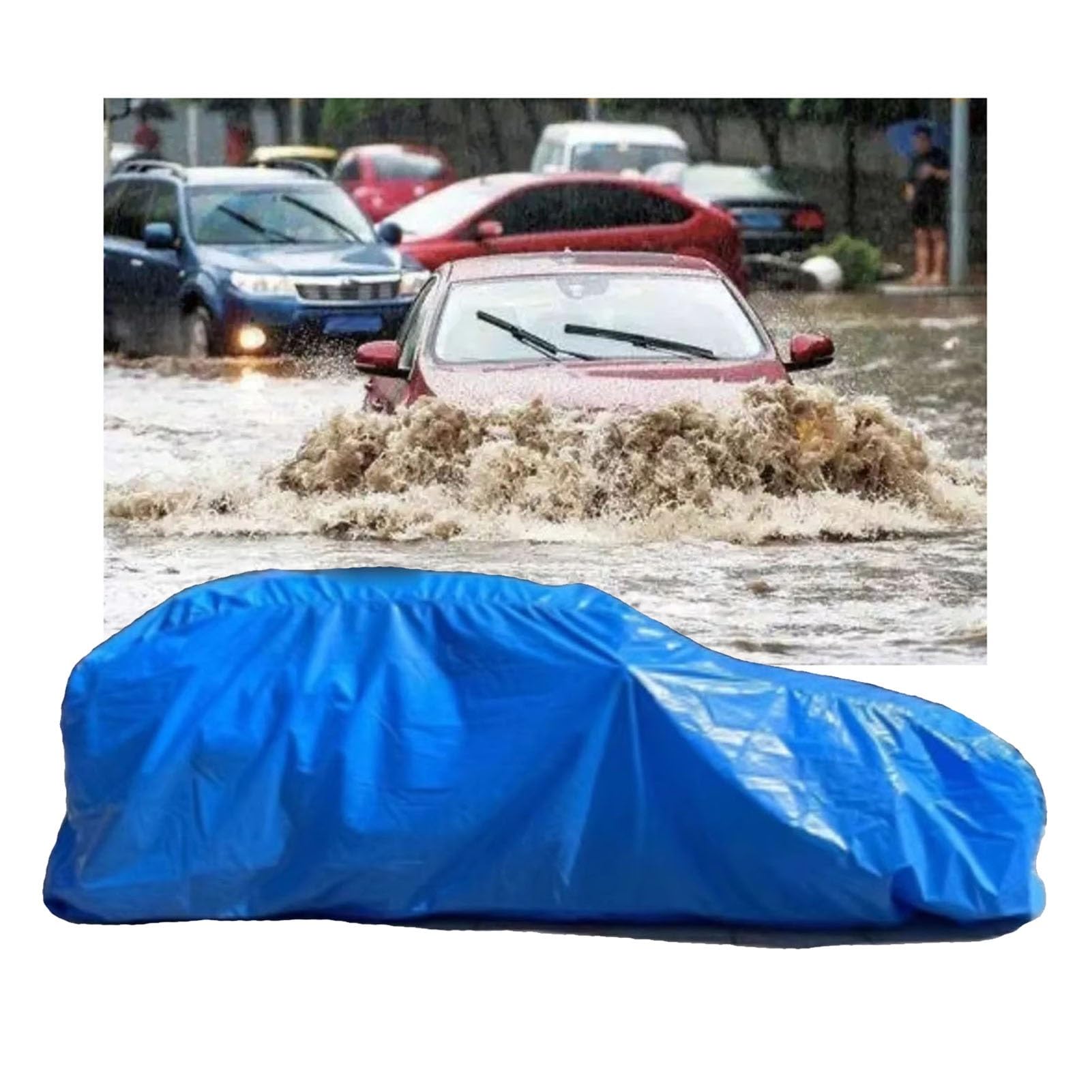 Autoabdeckung ﻿ Verdickte, Versiegelte Vollgarage Für Jedes Wetter, Universelle Autoschutzhülle Für Staub, Wasser, Hagel, Regen Und Schnee, Wiederverwendbar Im Freien(5.3x2.4x2 m/17.4x7.9x6.6 ft) von JCWGLY